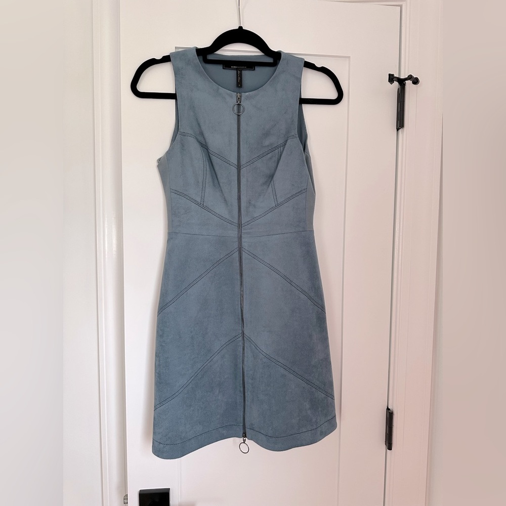 BCBG faux suede dress